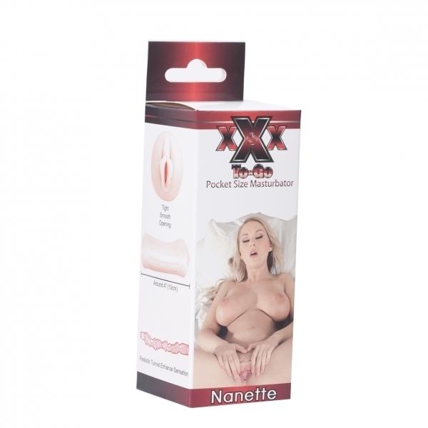 XXX To-Go Nanette Vagina Pocket Size Masturbator, 10 cm, Flesh