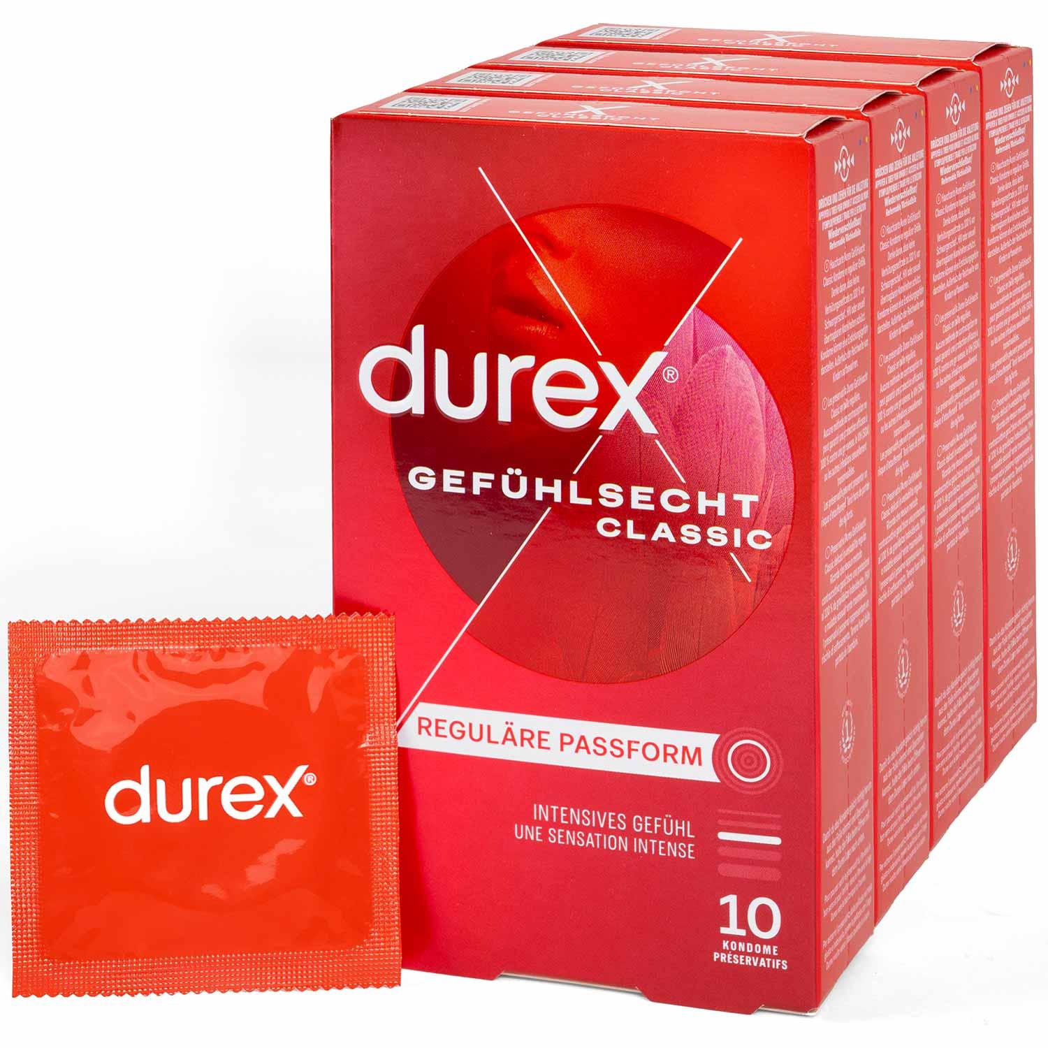 Durex Gefühlsecht Classic Condoms 10pcs, with Reservoir, Ø 56mm, 195mm