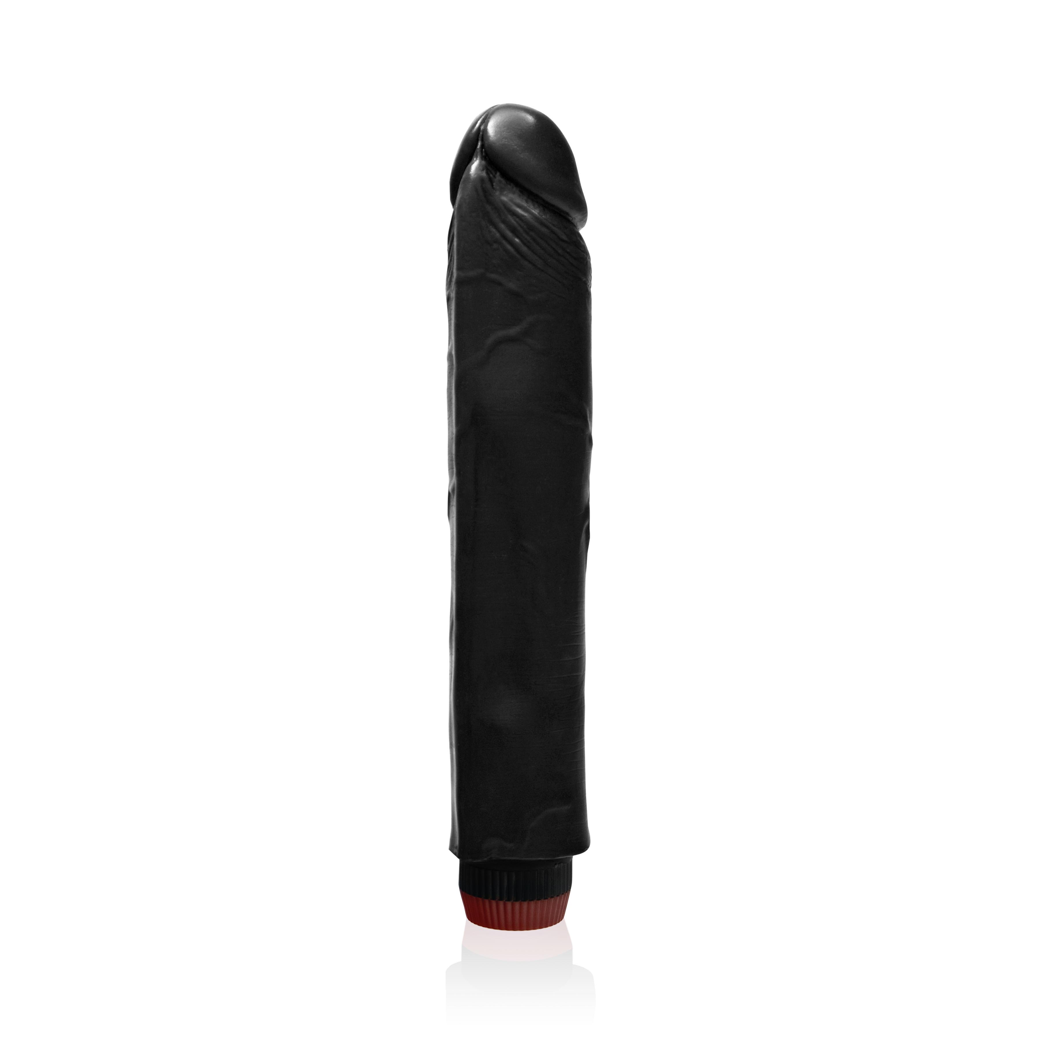 SI IGNITE Cock Dong with Vibration, Black, 26 cm