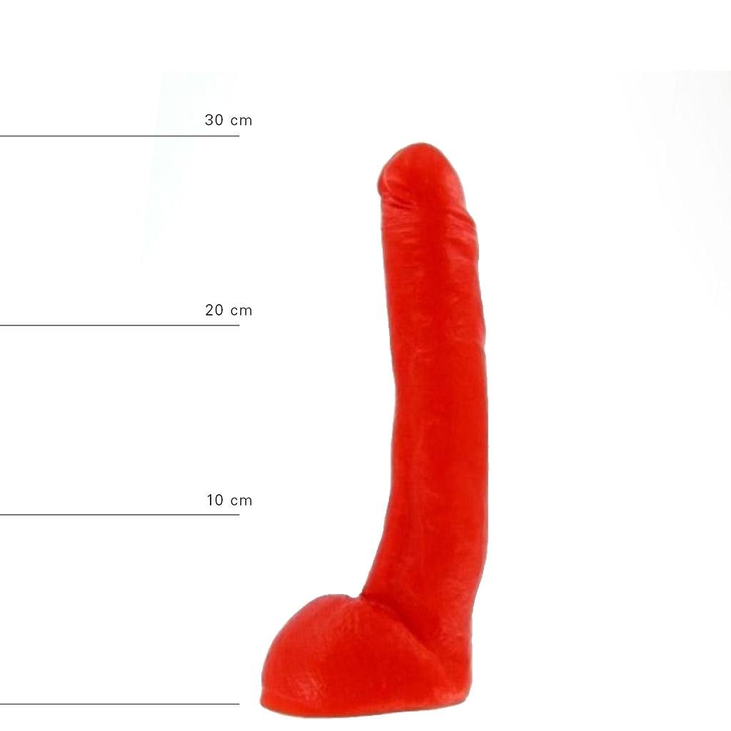 All Red Freddie Dildo, 29 cm