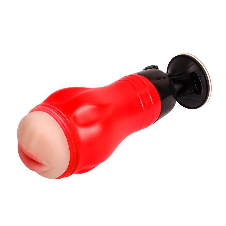 CRAZY BULL - Flora, Men's Stroker, (MOUTH) removable Soft TPR sleeve, super suction base adopted to multi-angle. Ø :100mm, L:283mm