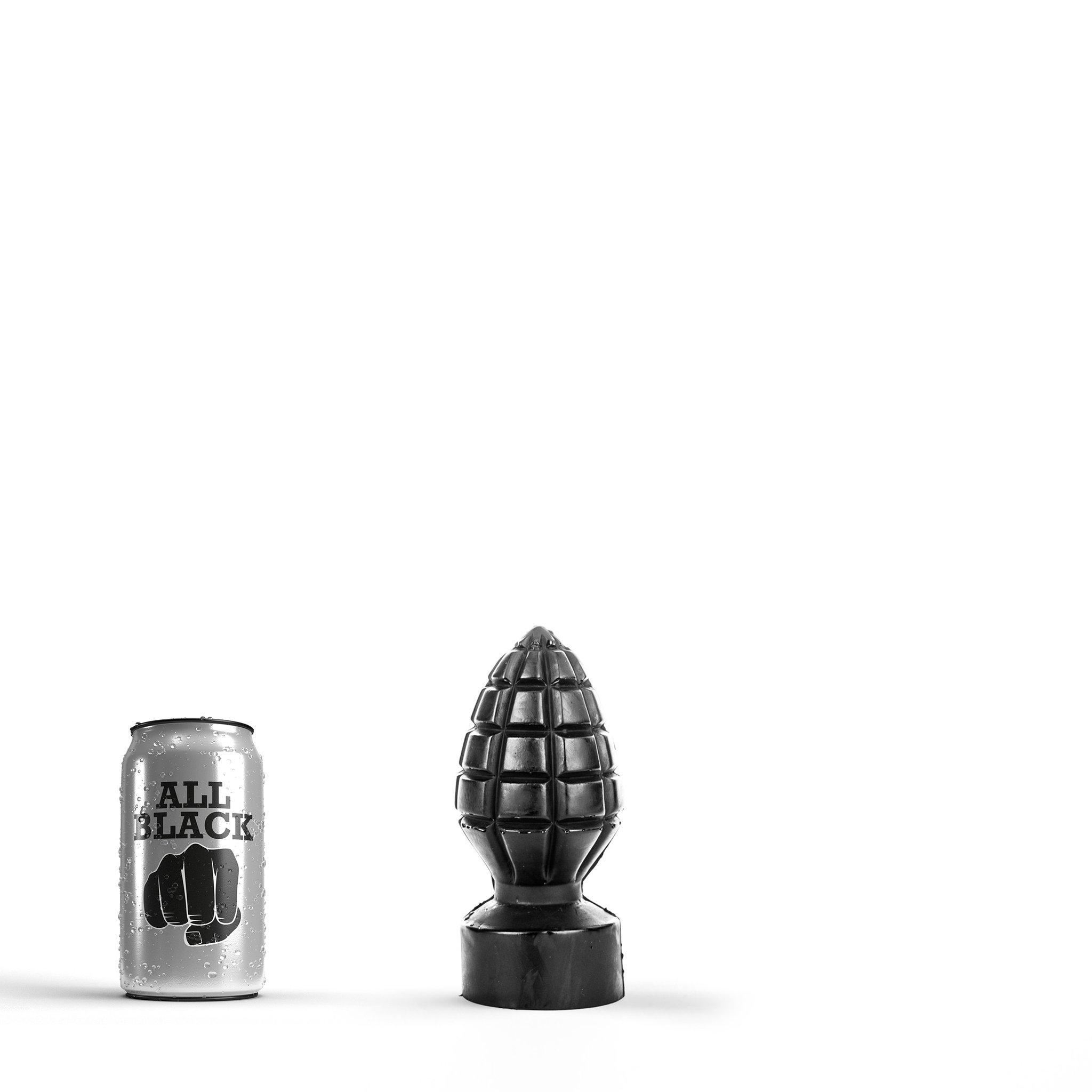 All Black Butt Plug Grenade, 15 cm