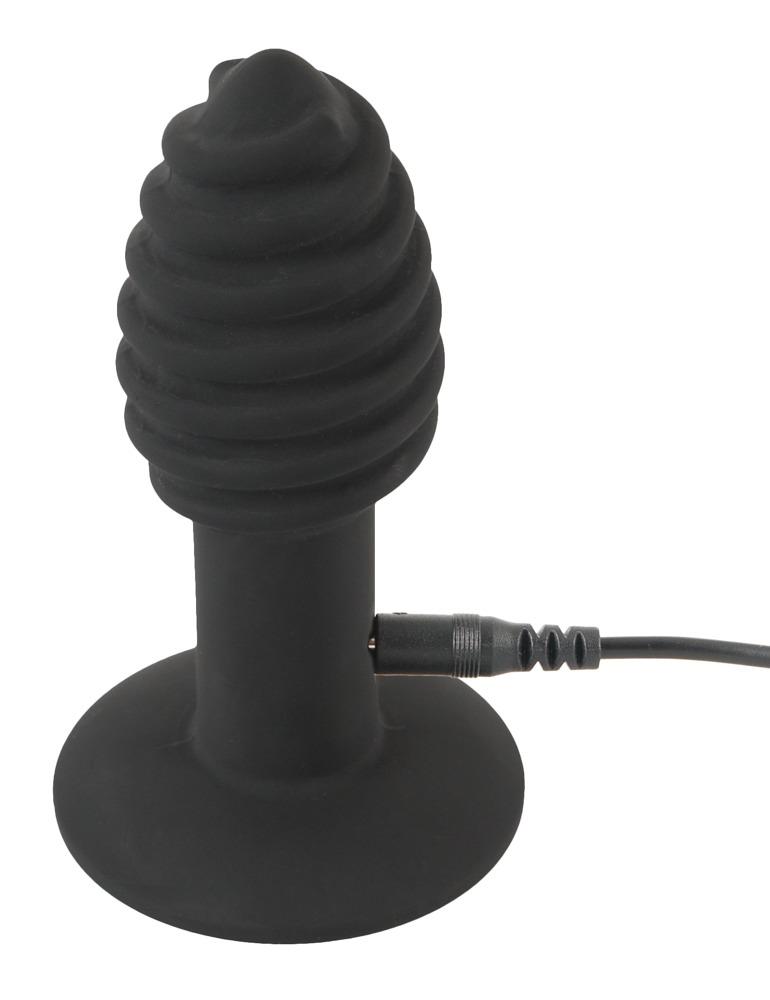 Balck Velvets Twist butt plug, Black, 10,7 cm