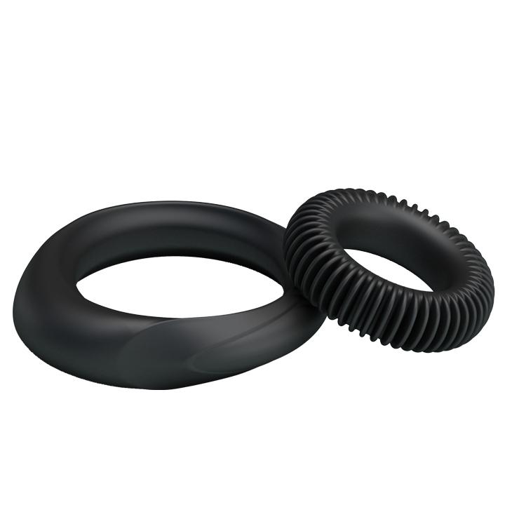 BAILE - Ring, silicone penis rings, multiple use for different size ':19mm  ':33mm