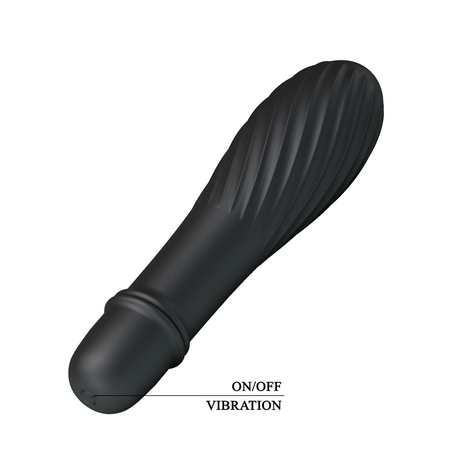 PRETTY LOVE - Solomon, 10 Functions of vibration, 1 AAA battery, silicone, waterproof L:145mm Ø:29mm Black