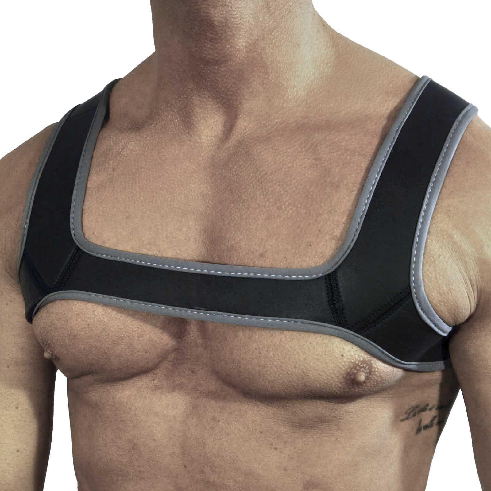 RudeRider Neoprene Harness Black/Grey, L size