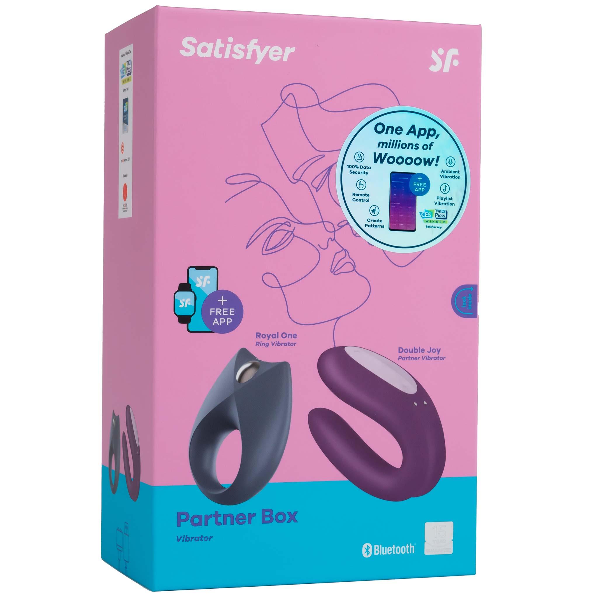 Satisfyer Partner Box 2 (Double Joy & Royal One), Black & Purple