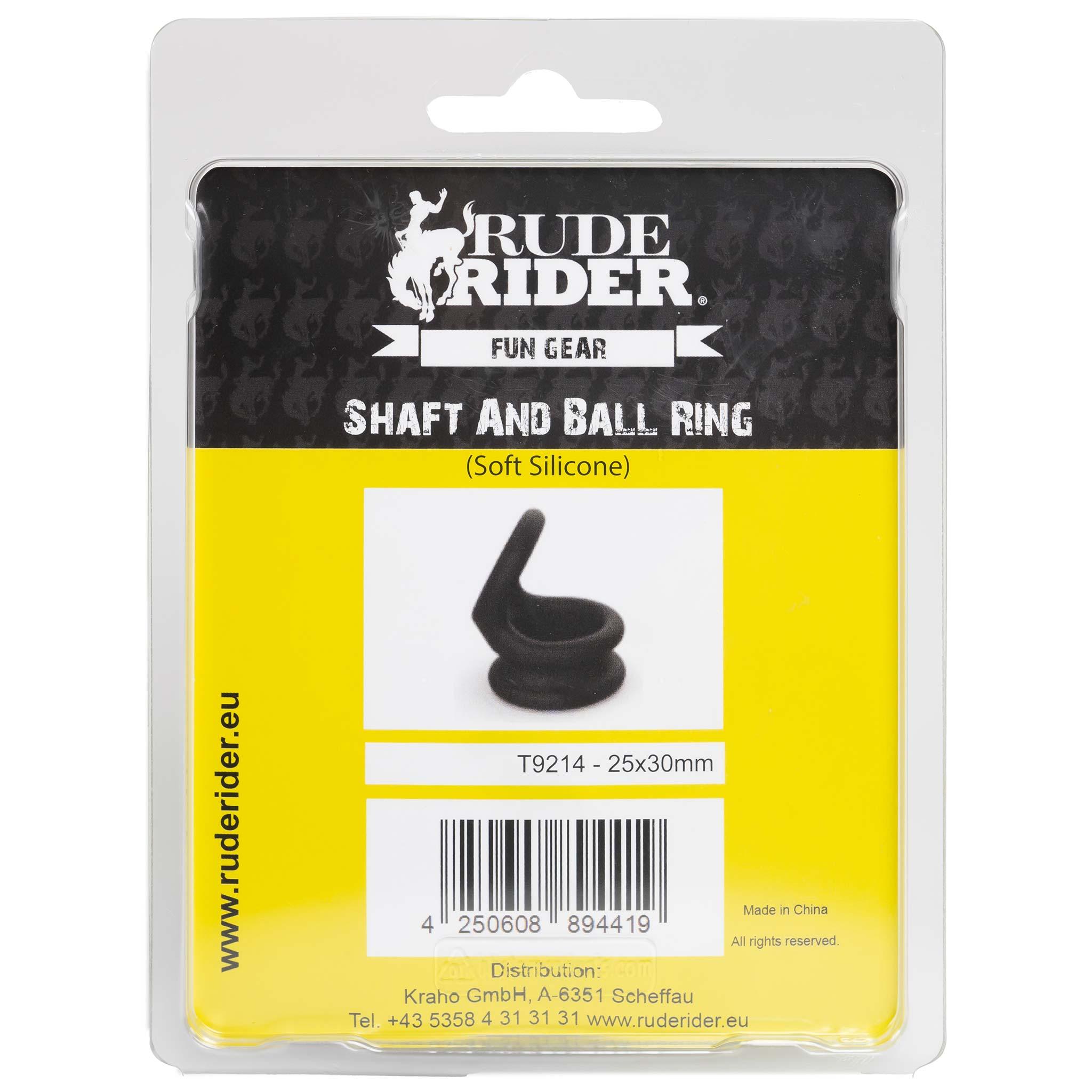 RudeRider Shaft and Ball Ring Thick Small, Ball Stretcher, Black