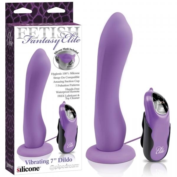 Fetish Fantasy Elite Vibrating Dildo, 18 cm, Purple