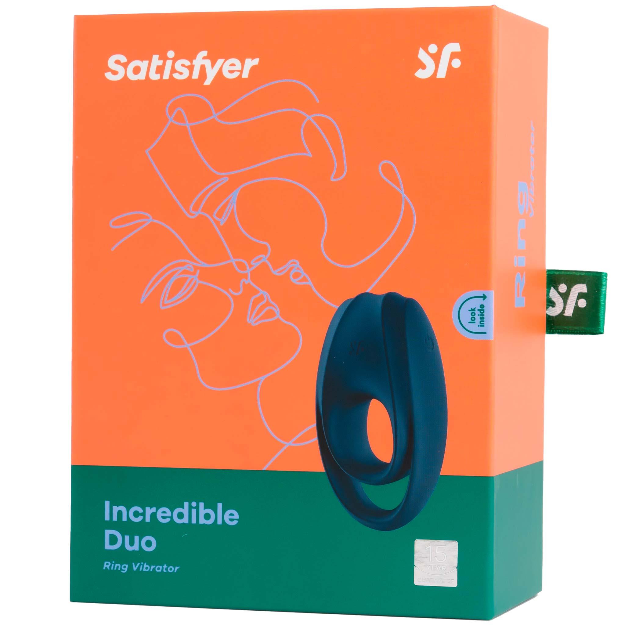 Satisfyer Incredible Duo Ring Vibrator, Black 14,5 cm