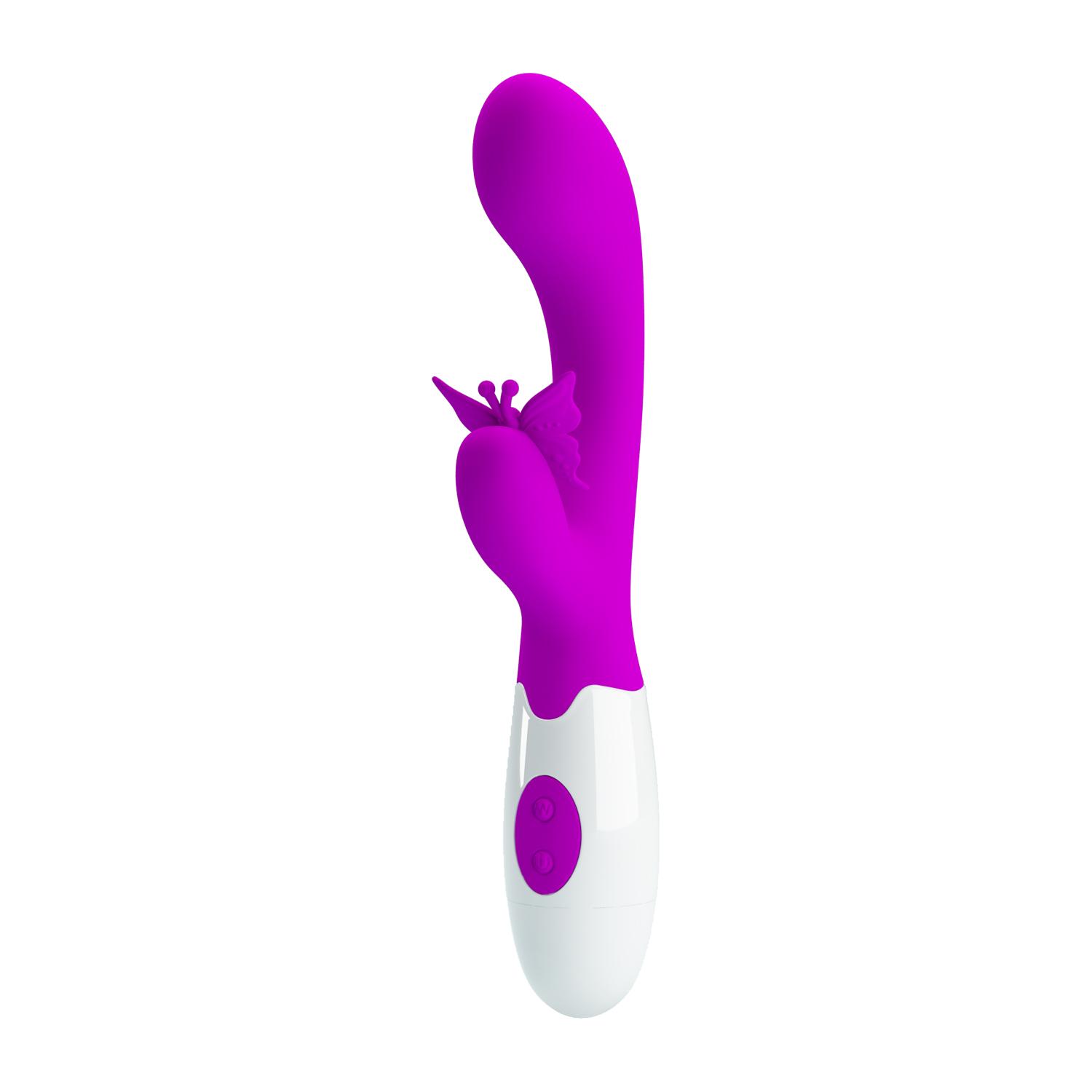 PRETTY LOVE - Butterfly Kiss, Silicone, 30 functions of vibrations, 2AAA batteries. 31*199