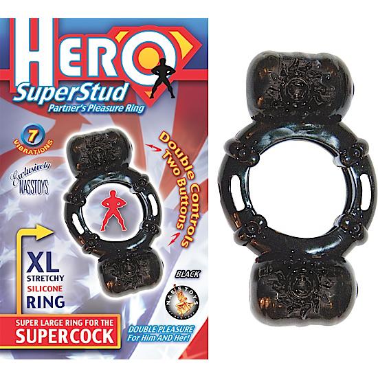 Hero SuperStud Partner's Pleasure Ring, Black