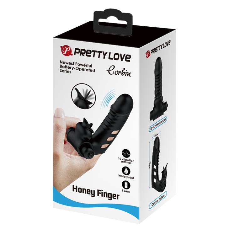 PRETTY LOVE - Corbin, 10 functions of vibration,TPR material,1 AAA battery, 28-86-110