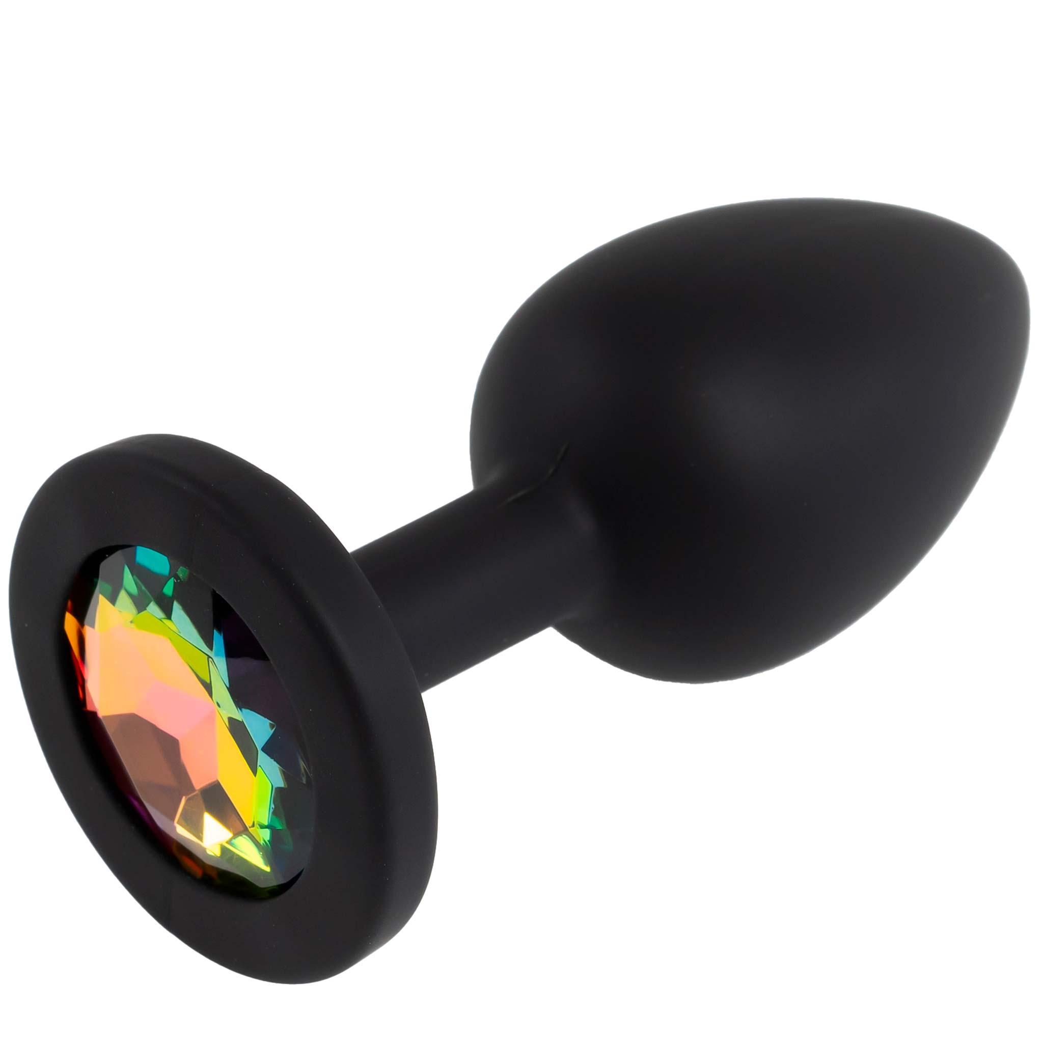 TOYJOY Rainbow Booty Jewel Small Plug, 7cm, Black