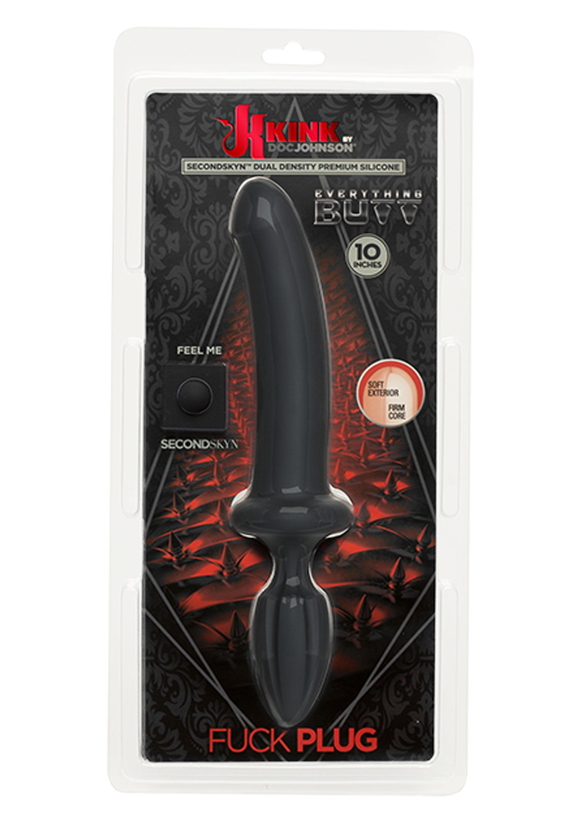 Doc Johnson Dual Density Silicone Kink Fuck Plug, 25 cm, Black