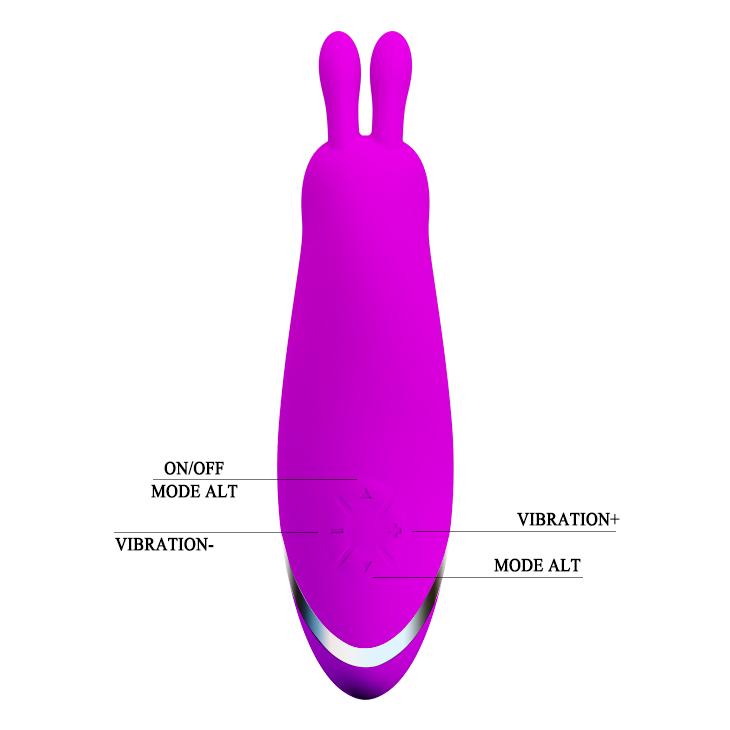 Pretty Love Vibrator Bunny, Purple, 12,3 cm