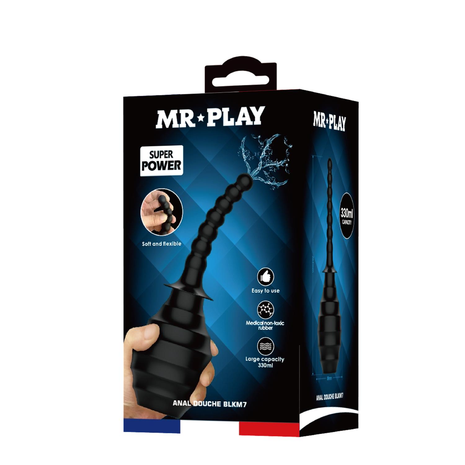 MR PLAY - Anal Douche, Anal Douche Enema Cleaner'the nozzle length: 145mm'capacity: 330ml, Color: black 89-262