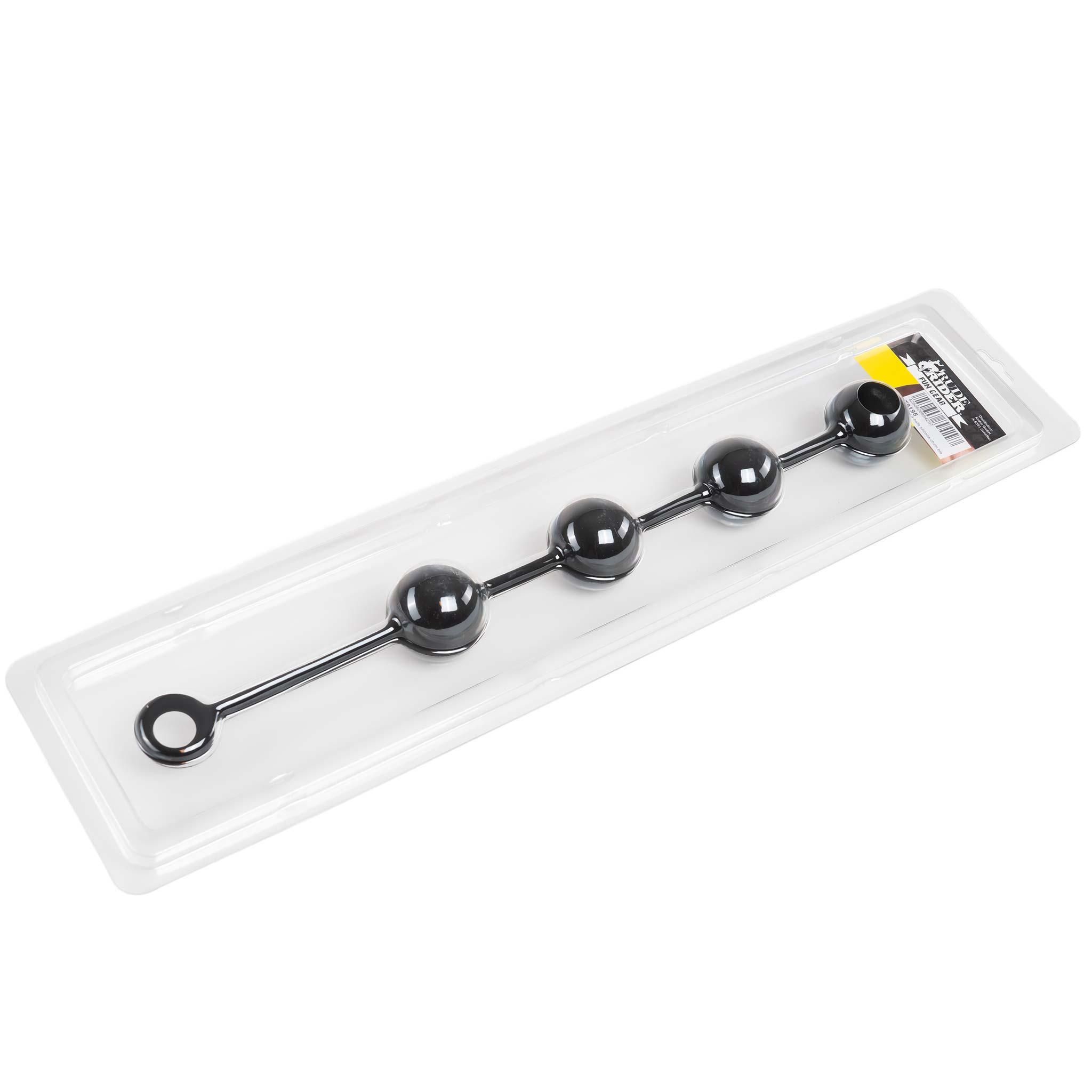 RudeRider 4-Balls Silicone-Chain, Black