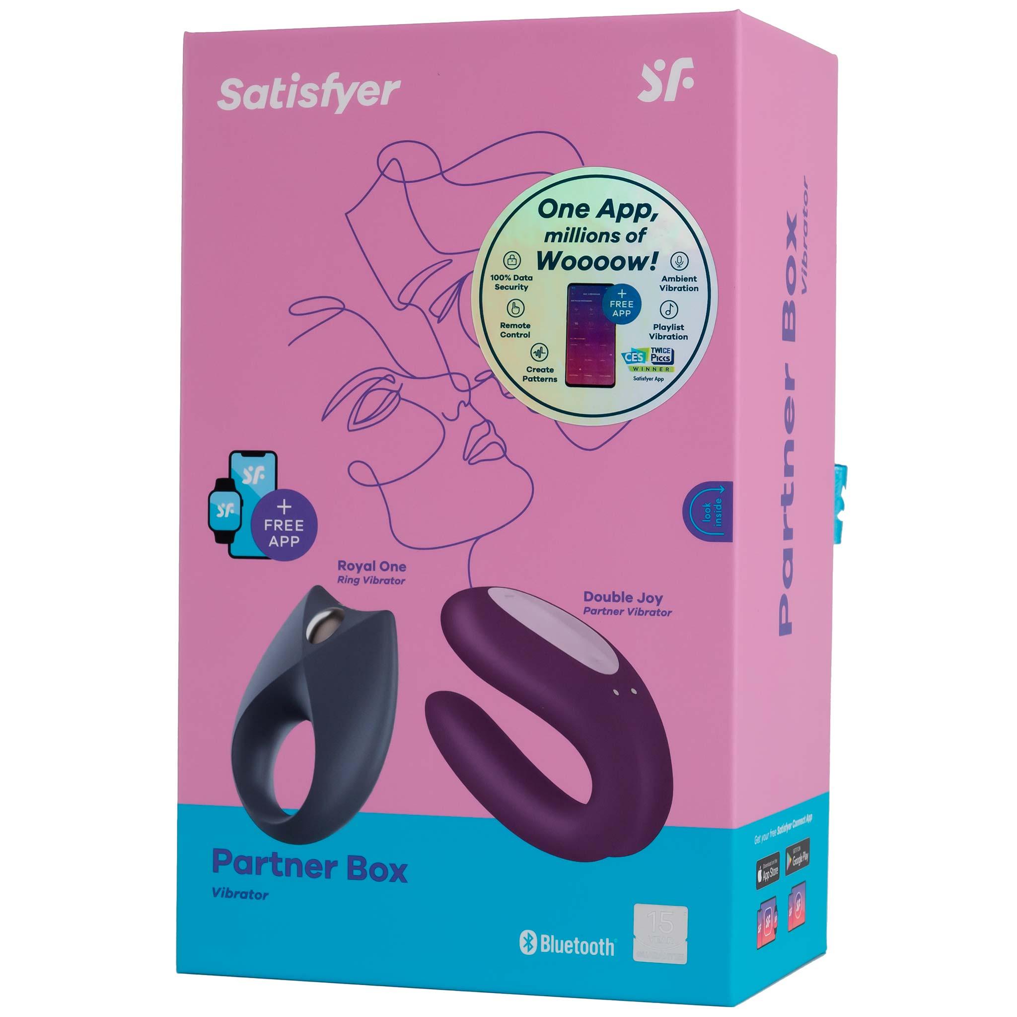 Satisfyer Partner Box 2 (Double Joy & Royal One), Black & Purple