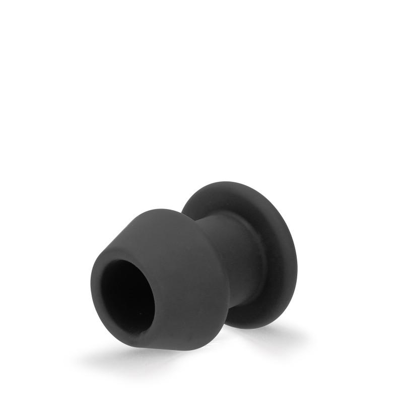 RudeRider Hollow Anal Plug Medium Black