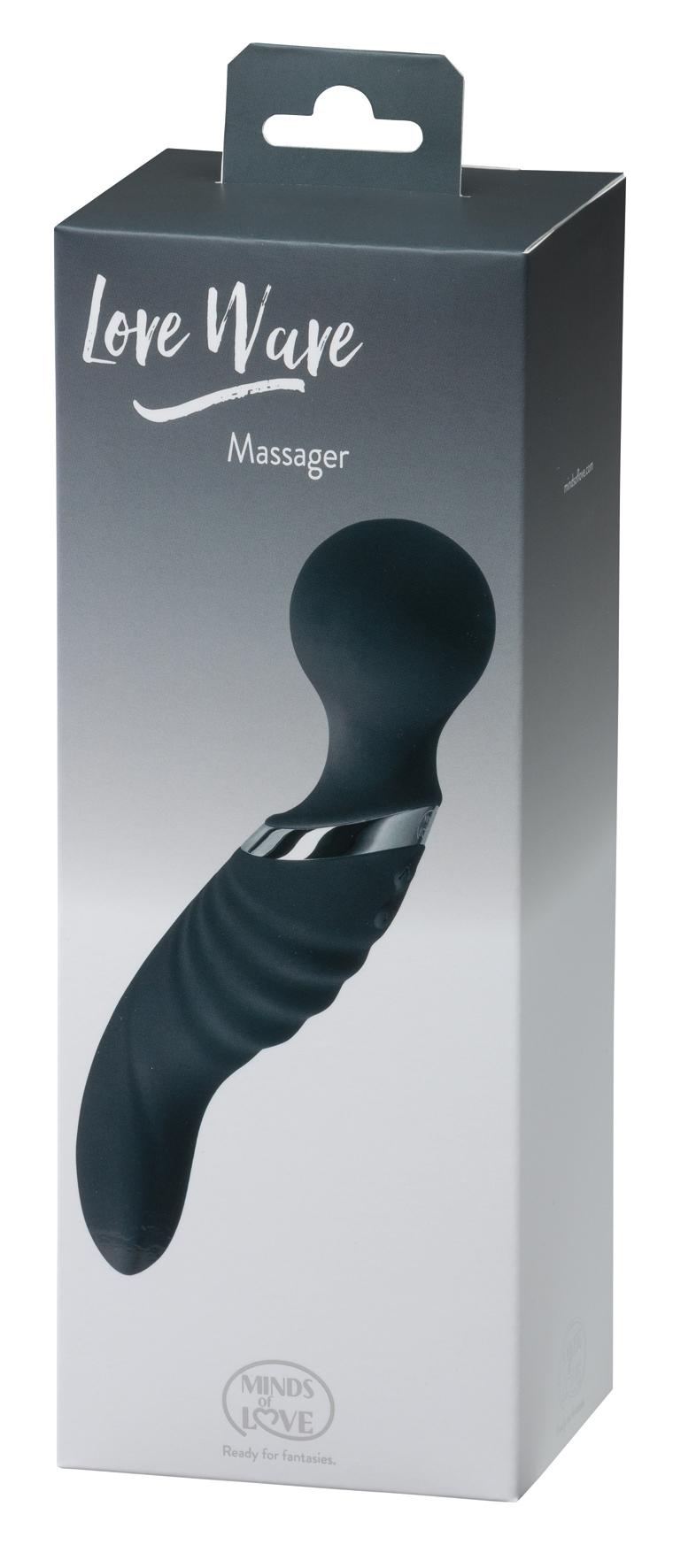 Minds of Love, Love Wave Massager, Black, 21 cm