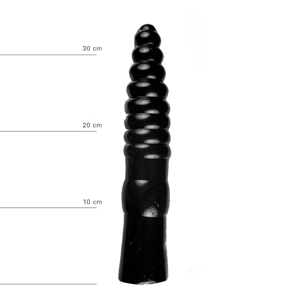 All Black Dildo Drainer, 36 cm