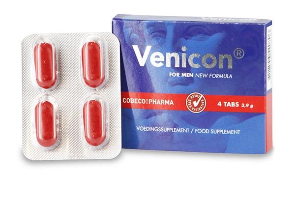 Cobeco Pharma Venicon for Men, Sexual Health Supplement, 4 Tabs