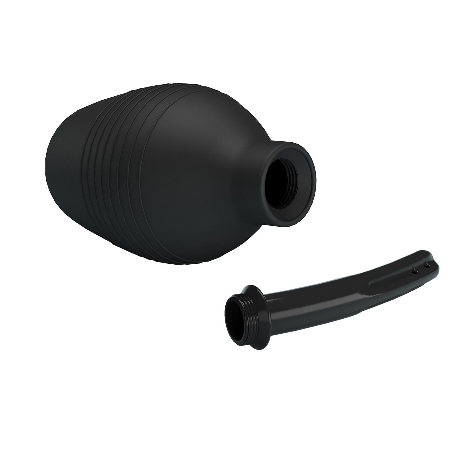 MR PLAY - Anal Douche, Anal Douche Enema Cleaner'the nozzle length: 145mm'capacity: 310ml, Color: Black 72-120-138