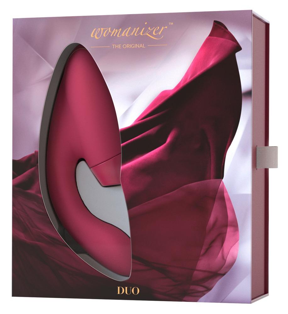 Womanizer Duo Vibrator, Bordeaux Red, 20,3 cm