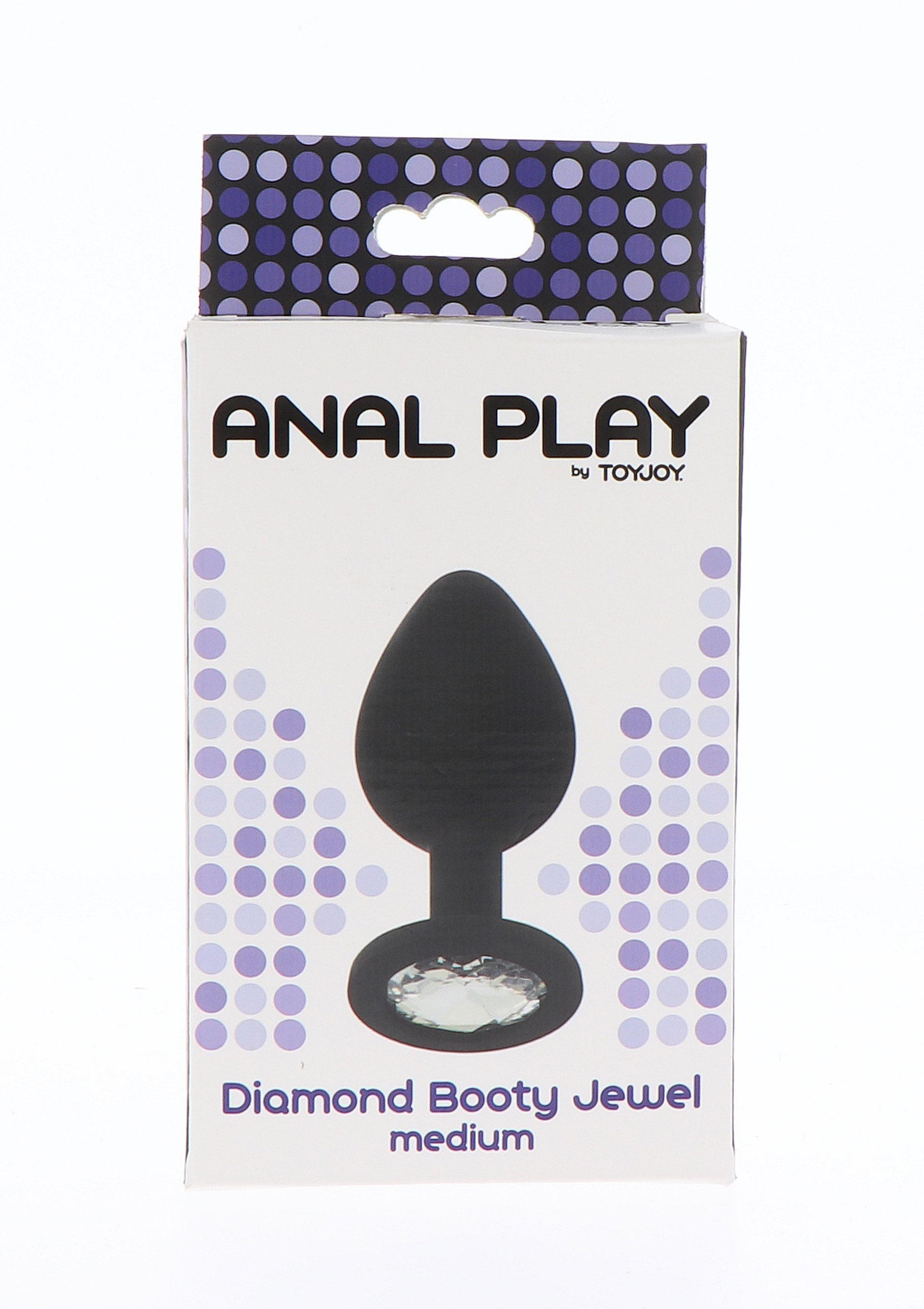 Anal Play Diamond Booty Jewel Medium Black