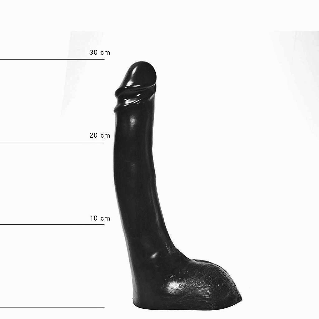 All Black Dildo Jeb, 32 cm