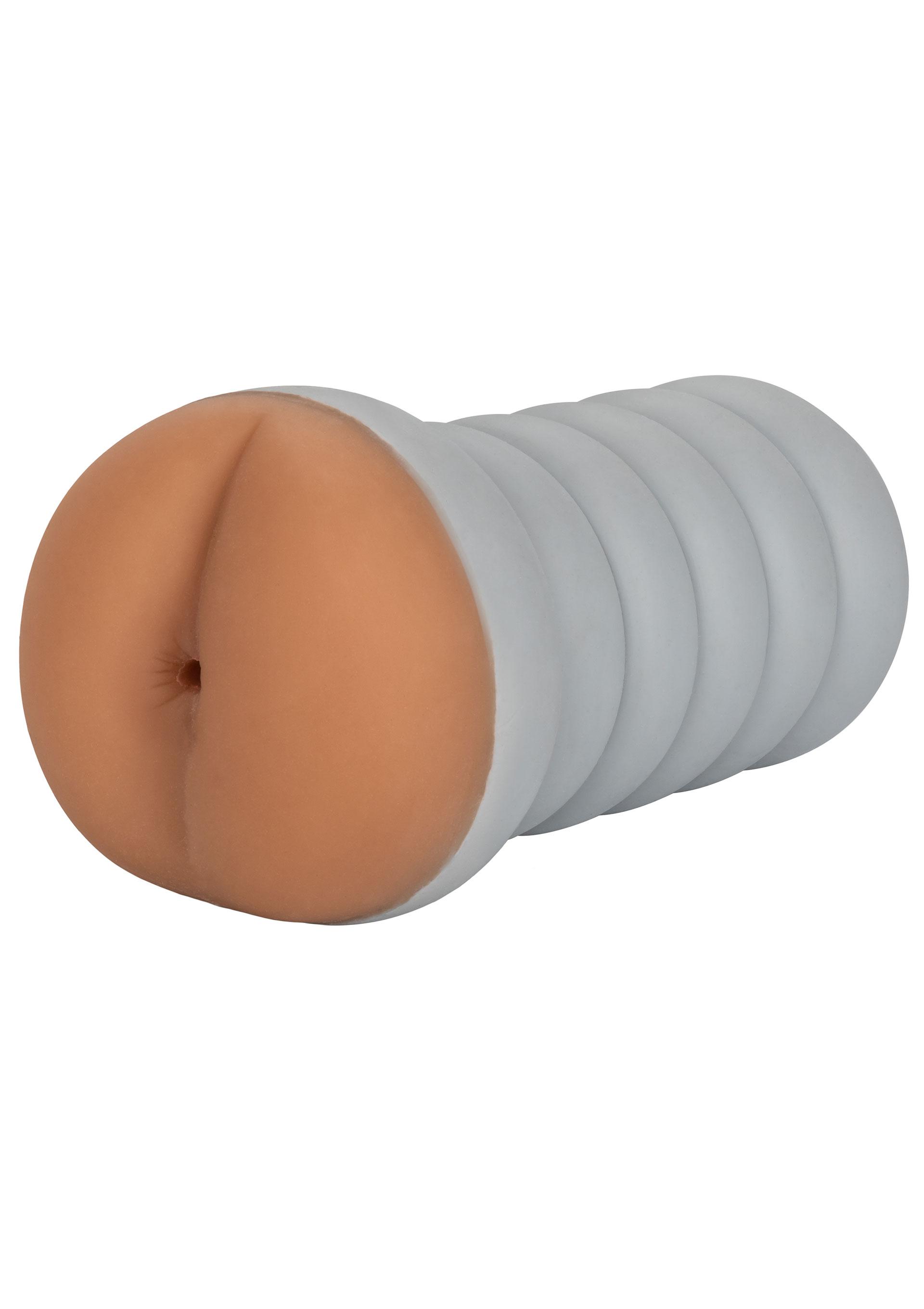 CalExotics Ribbed Gripper Tight Ass Masturbator, Brown