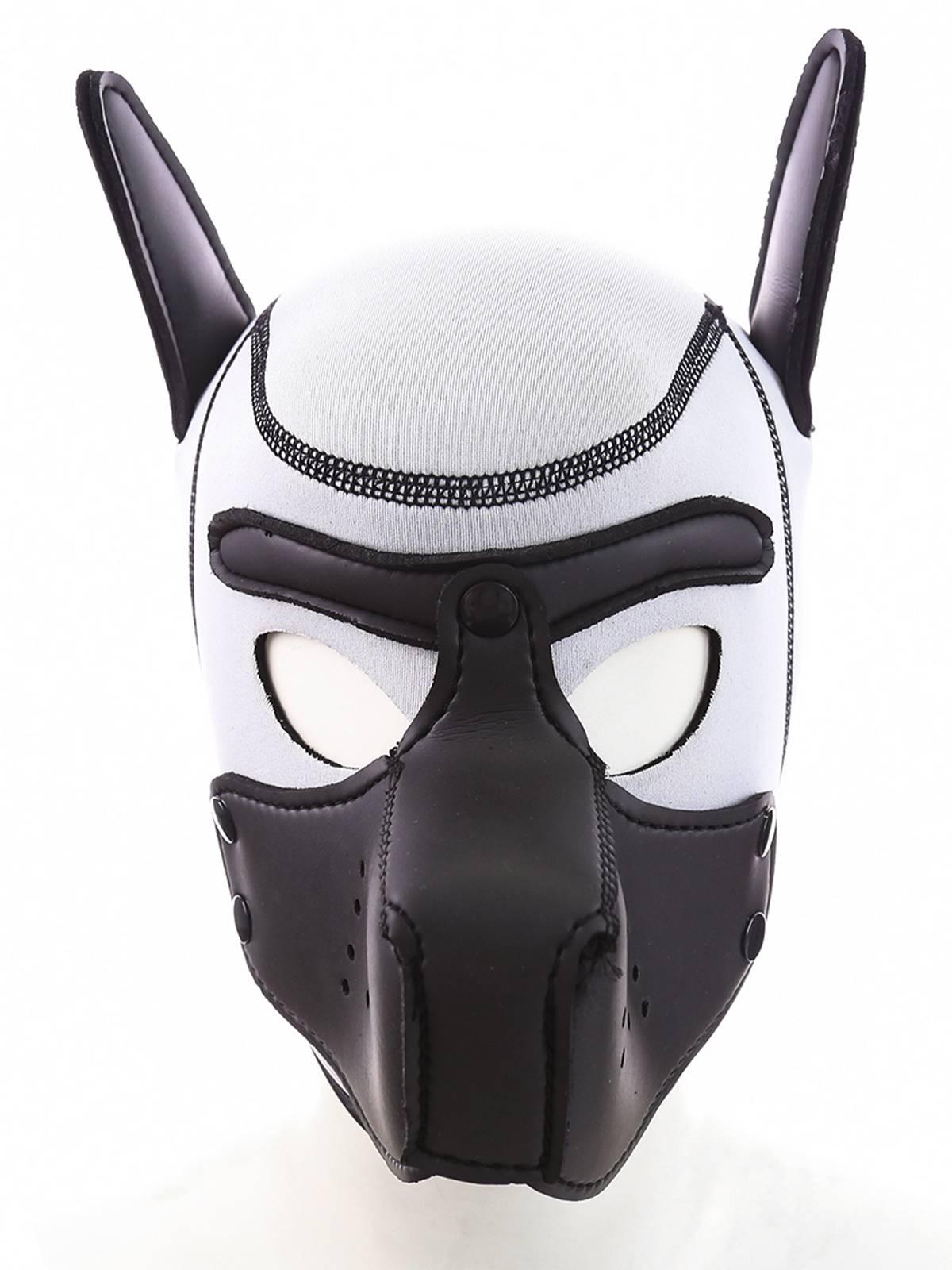 RudeRider Neoprene Puppy Hood White/Black, M size