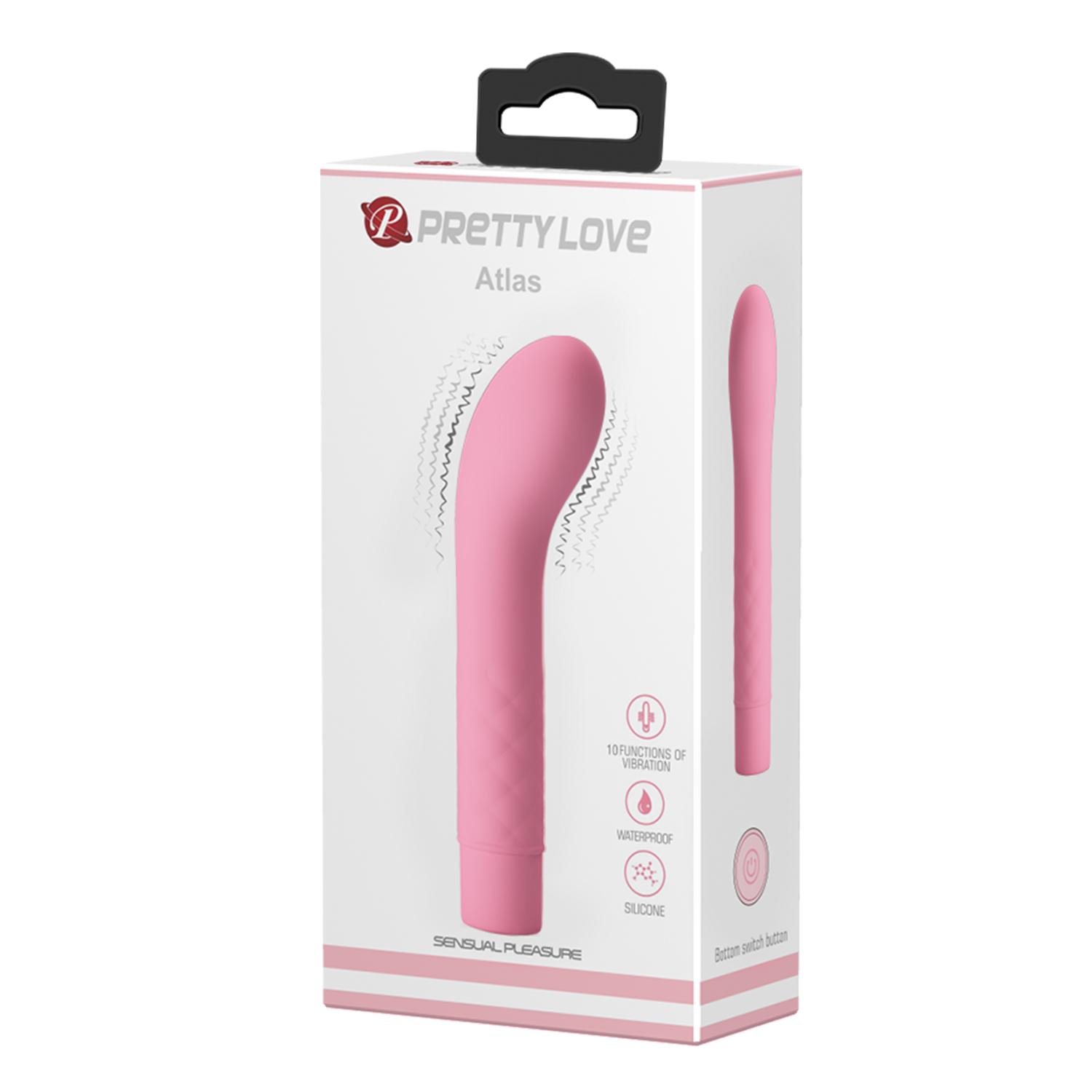 PRETTY LOVE - Atlas, Silicone, 
10 functions of vibration, 
1AA battery 30-140