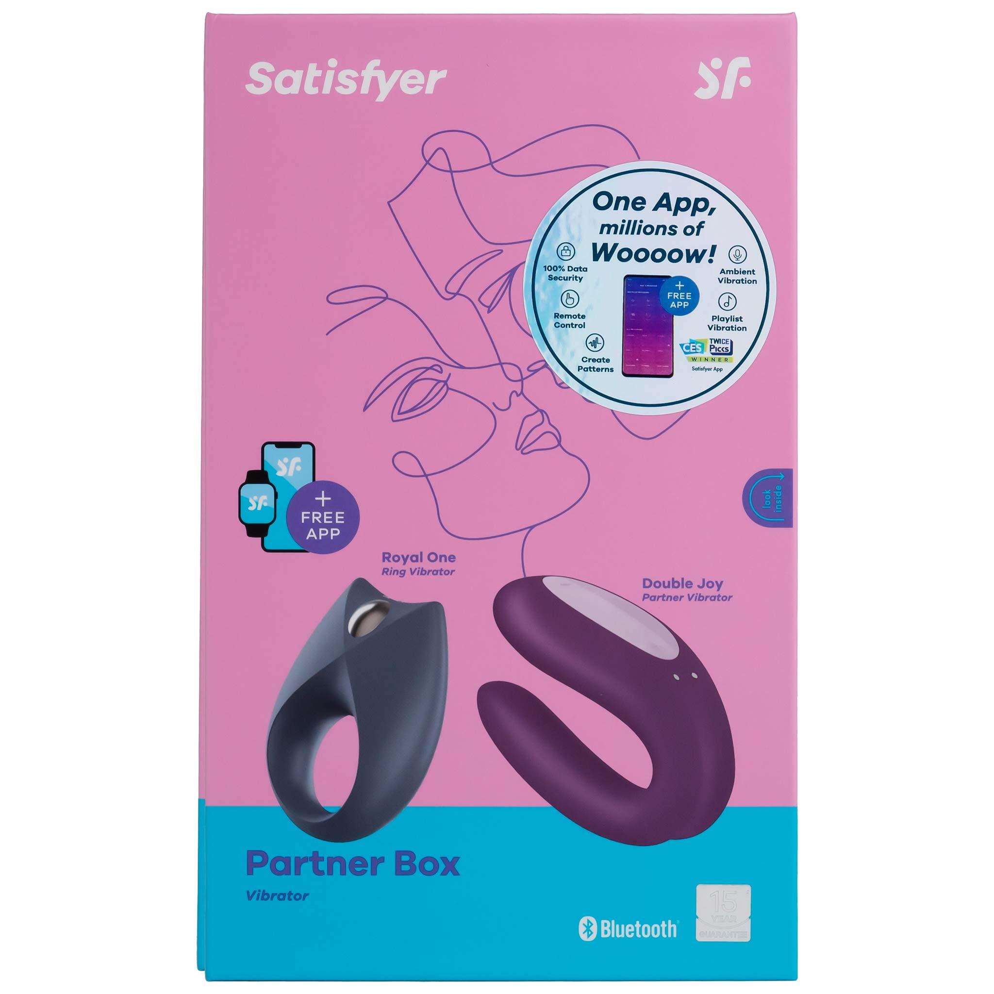 Satisfyer Partner Box 2 (Double Joy & Royal One), Black & Purple