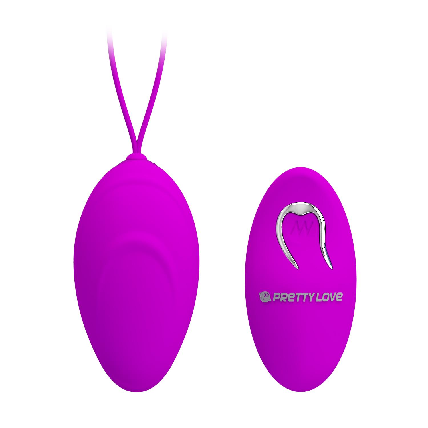 PRETTY LOVE - Hyper Egg, Remote control, 12-function vibration, Extra silicone sleeve'bullet by 2AAA batteries operated, remote by 1 AAA battery operated L:41mm ':159mm