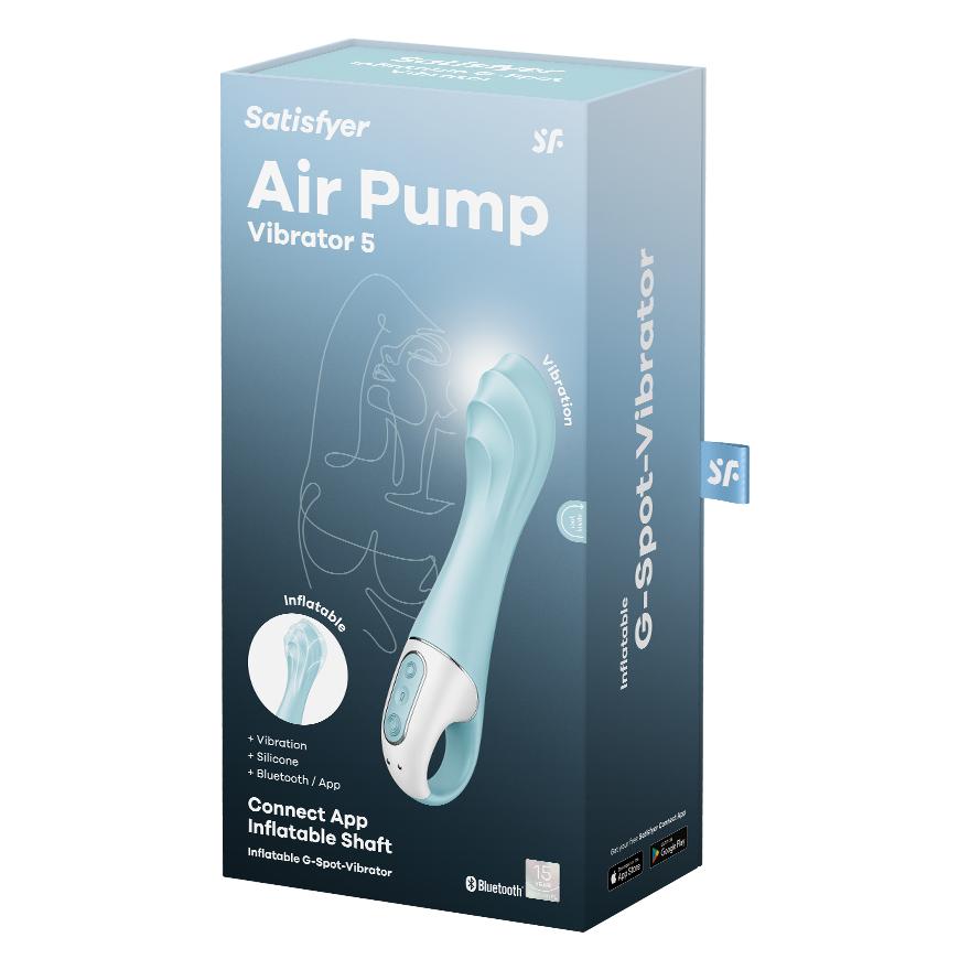 Satisfyer Air Pump Vibrator 5+ , Light Blue