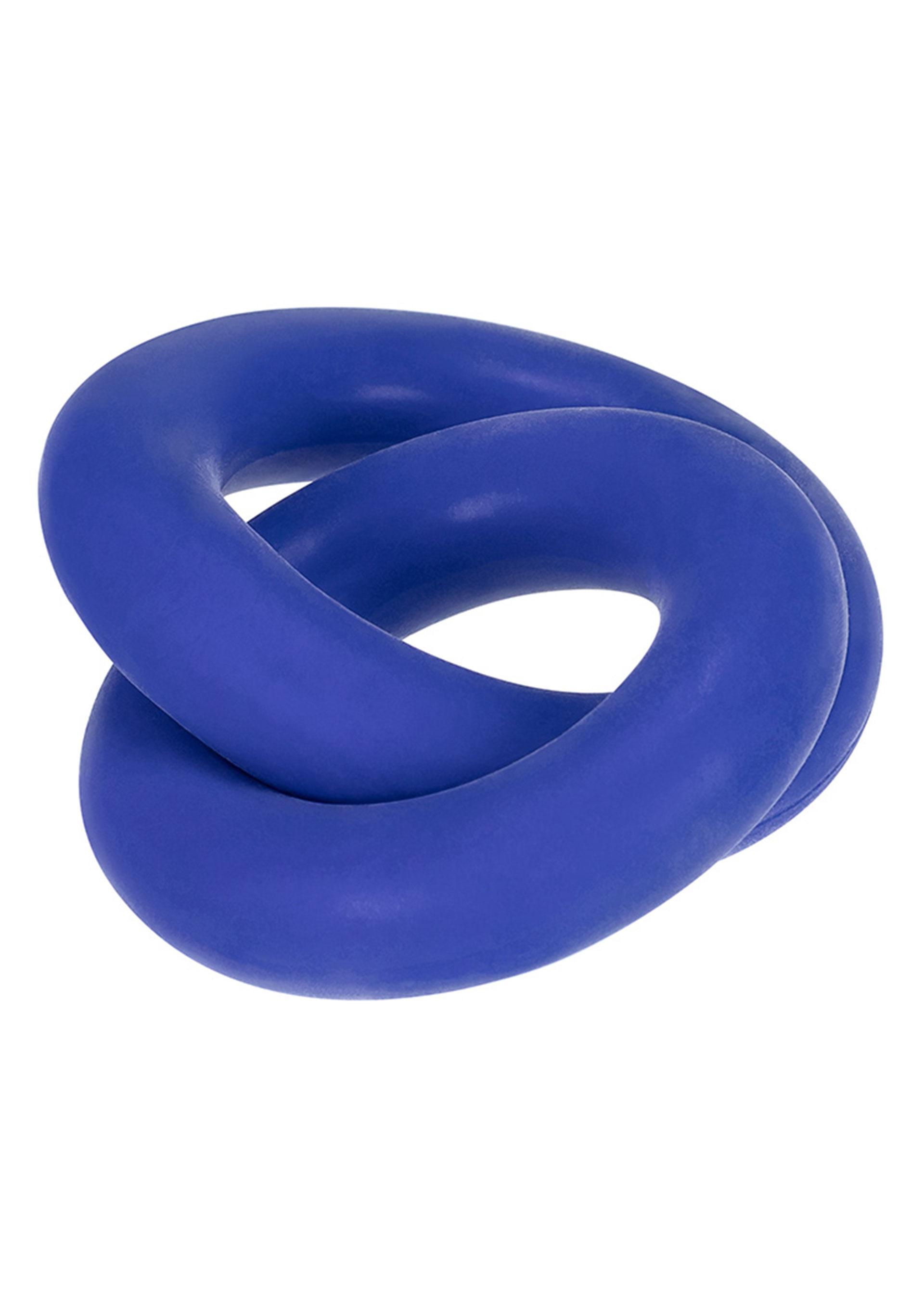 Hnky Junk Duo Linked Cock & Ball Rings, Blue