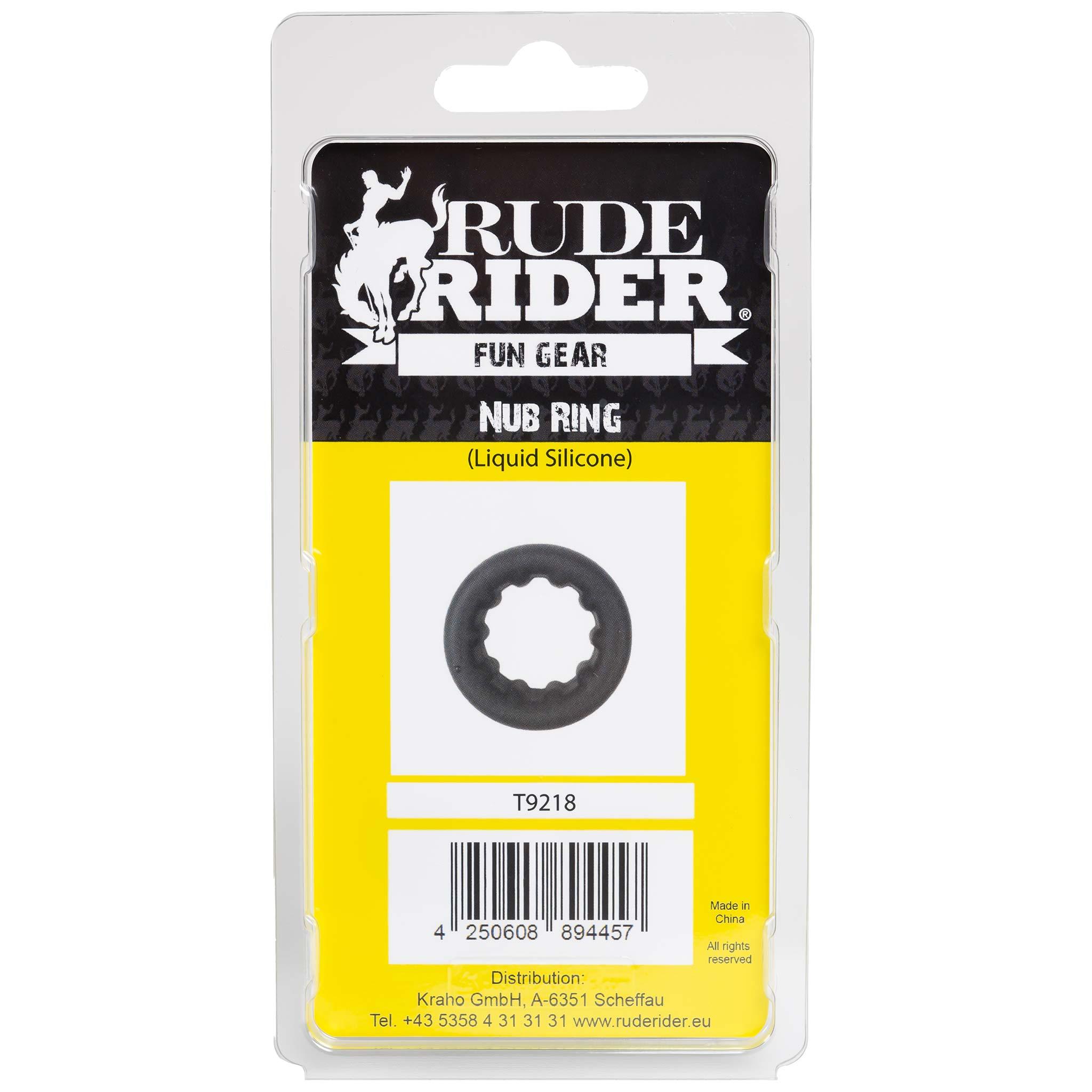 RudeRider Nub Ring Liquid Silicone, Black