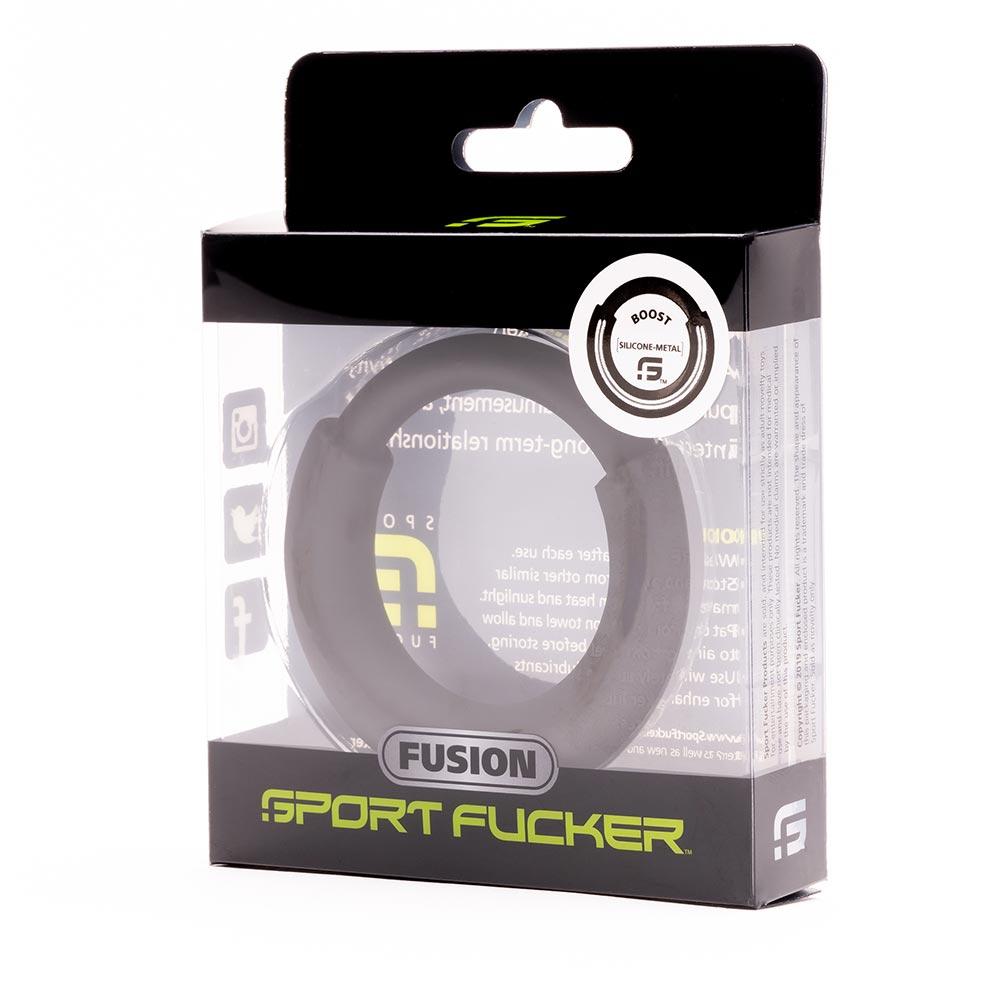 Sport Fucker Silicone Steel Fusion Ring Boost Large, Black