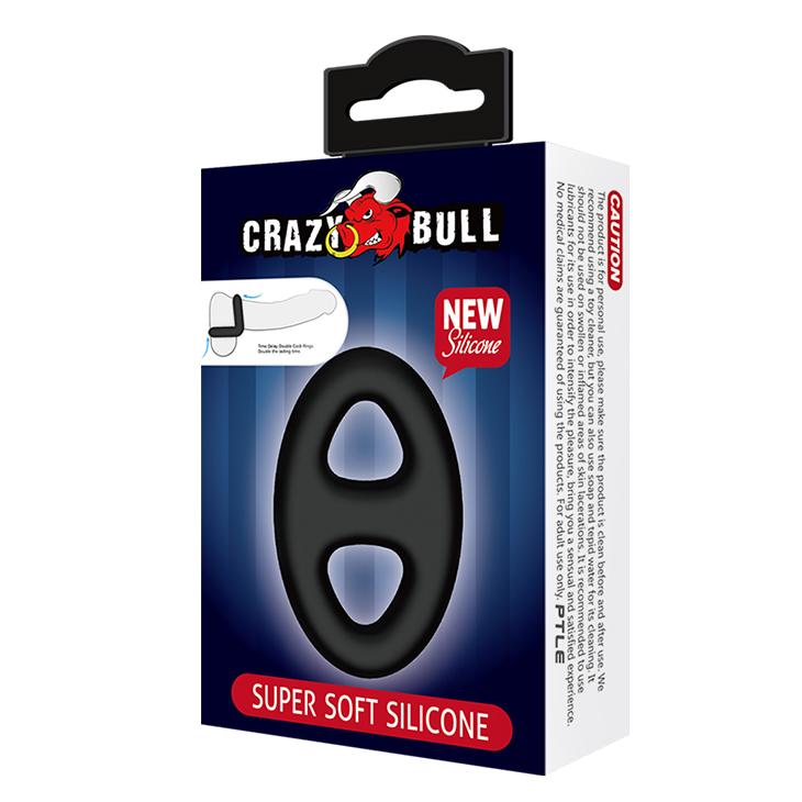 CRAZY BULL - Newt, SUPER SOFT SILICONE,  cock ring L:81mm  W:51mm  H:13mm