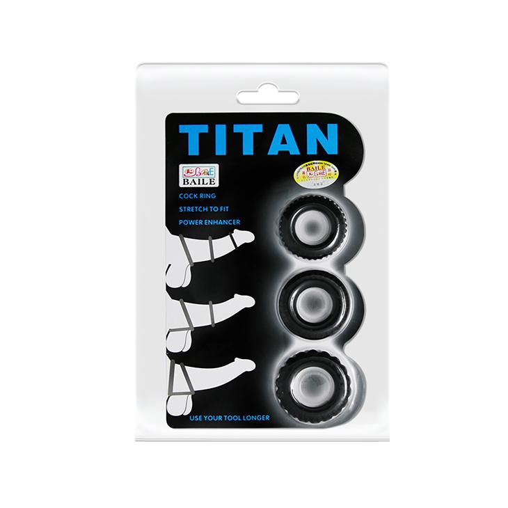 BAILE - Titan Ring, 3 in one silicone rings, 3 different styles ':19mm  ':19mm  ':22mm