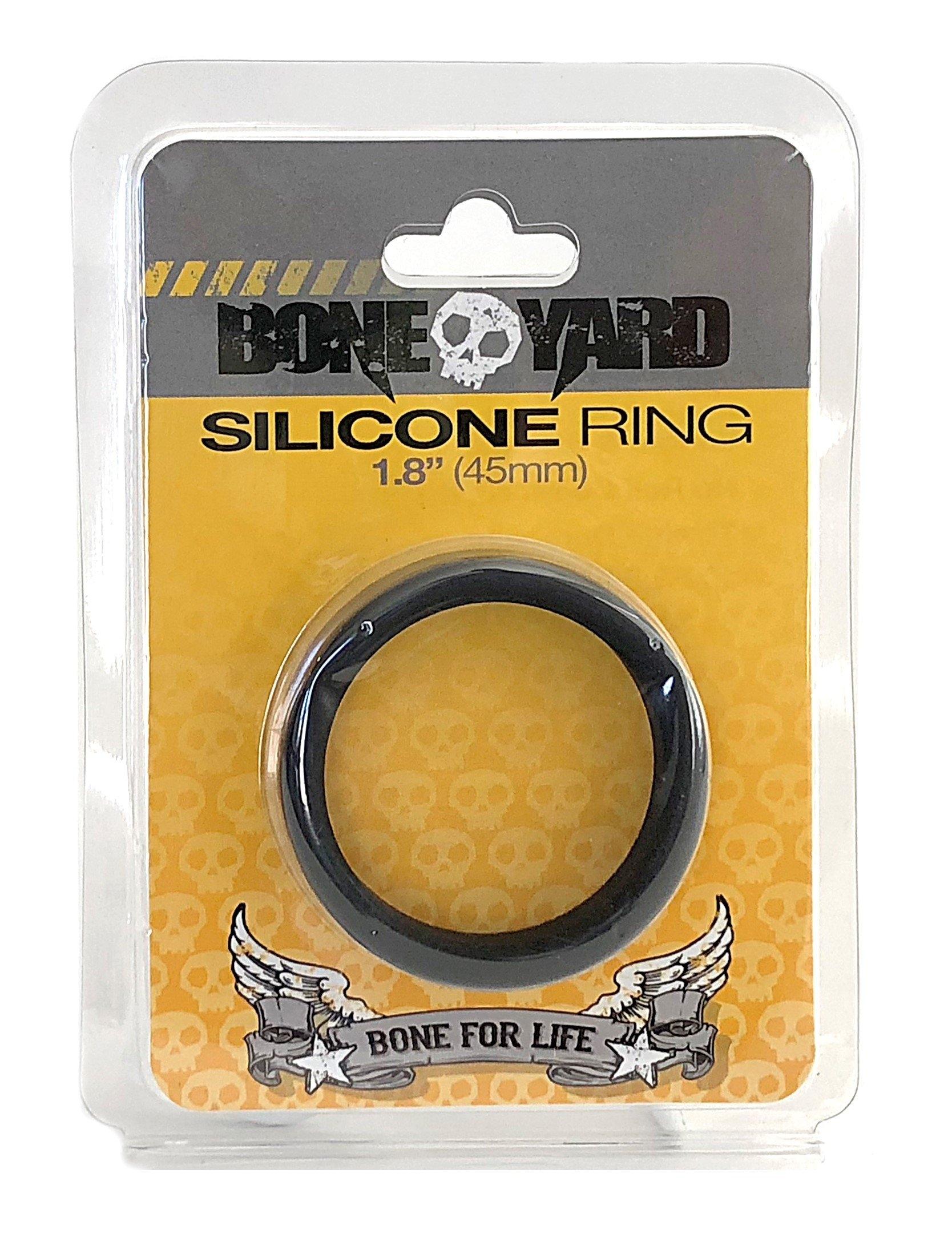 Boneyard Silicone Cockring, Black, ¯ 45 mm