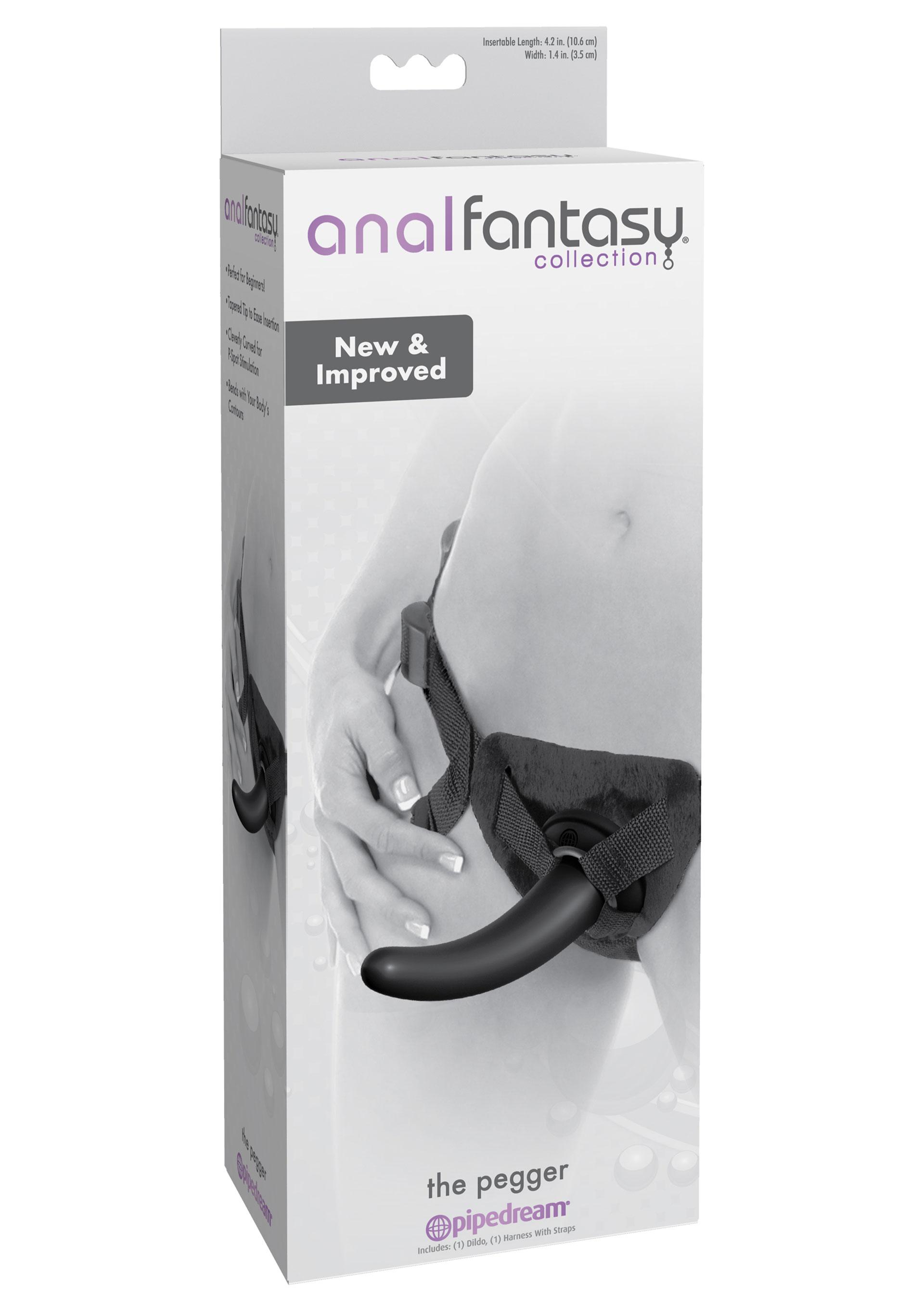 AnalFantasy The Pegger Strap-On, 12 cm, Black