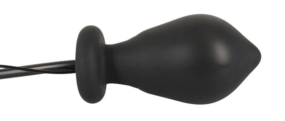 Inflatable Vibrating Butt Plug, Black