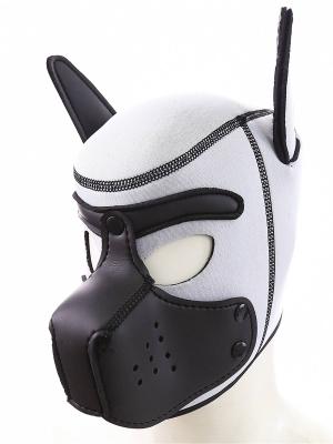 RudeRider Neoprene Puppy Hood White/Black, M size