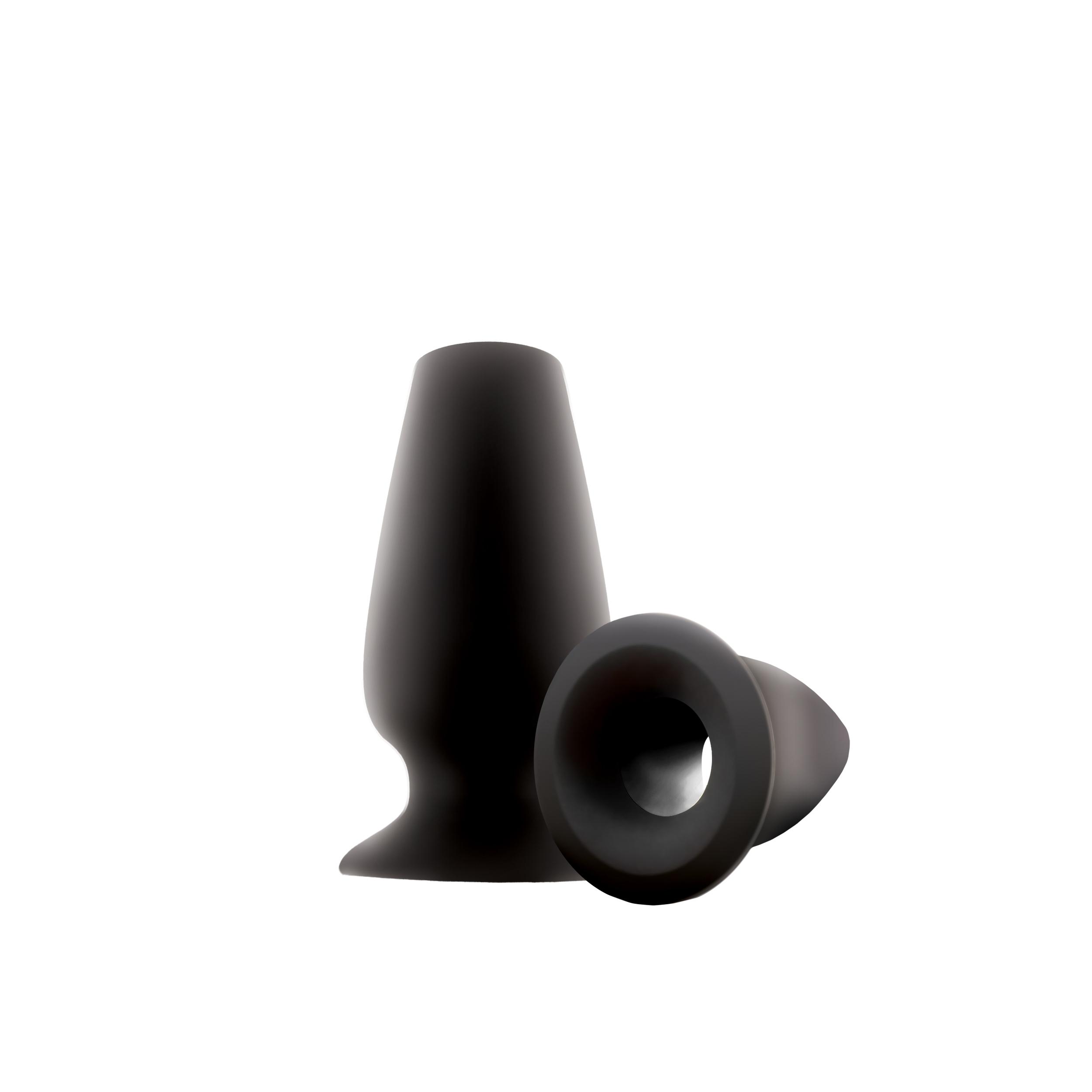 NSN Renegade Peek A Boo Butt Plug, 9 cm, Black