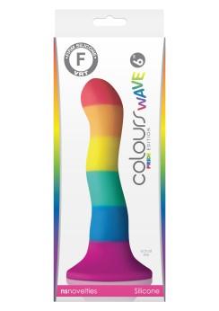 Pride Edition 6 Inch Wave Dildo - Rainbow, 19cm