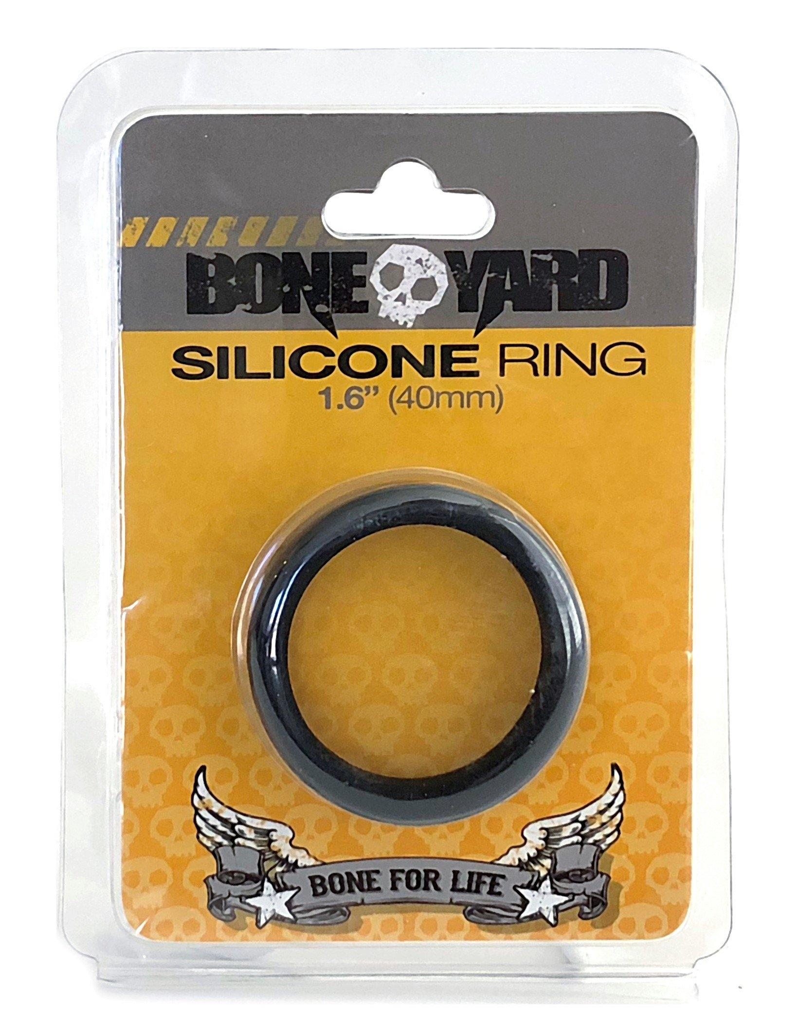 Boneyard Silicone Cockring, Black, ¯ 40 mm