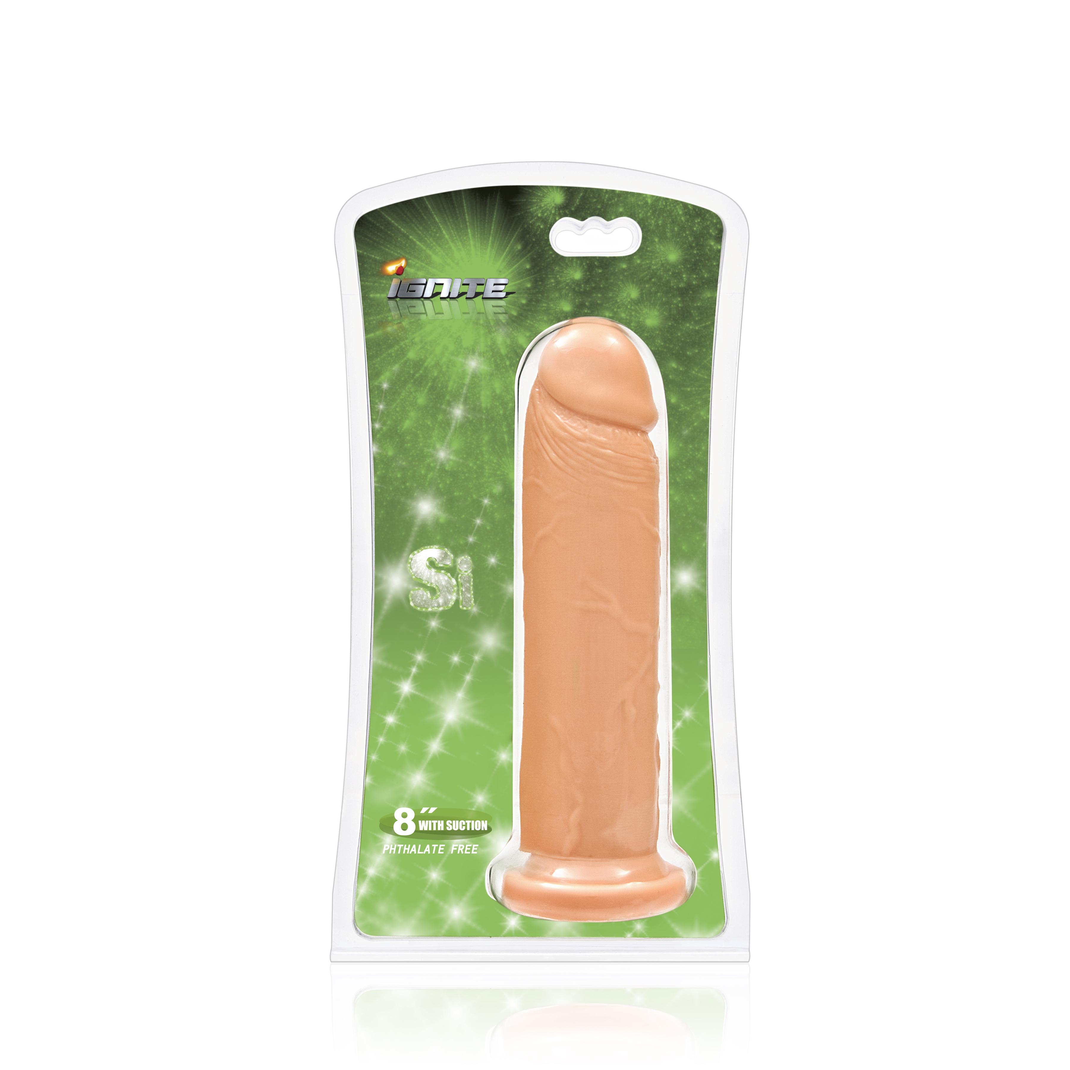 SI IGNITE Cock Dong with Suction, Flesh, 20 cm